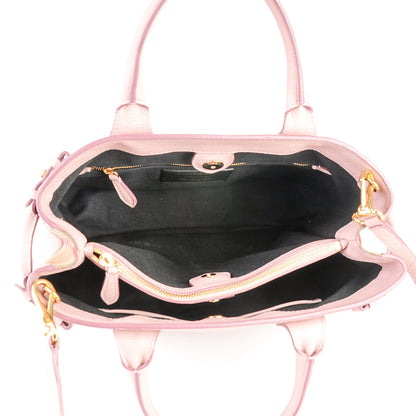 Burberry Grainy Calfskin House Check Medium Banner Tote Nude Blush 5 of 6