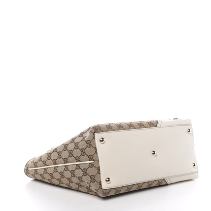 Gucci Monogram Medium New Britt Tote Off White 4 of 10