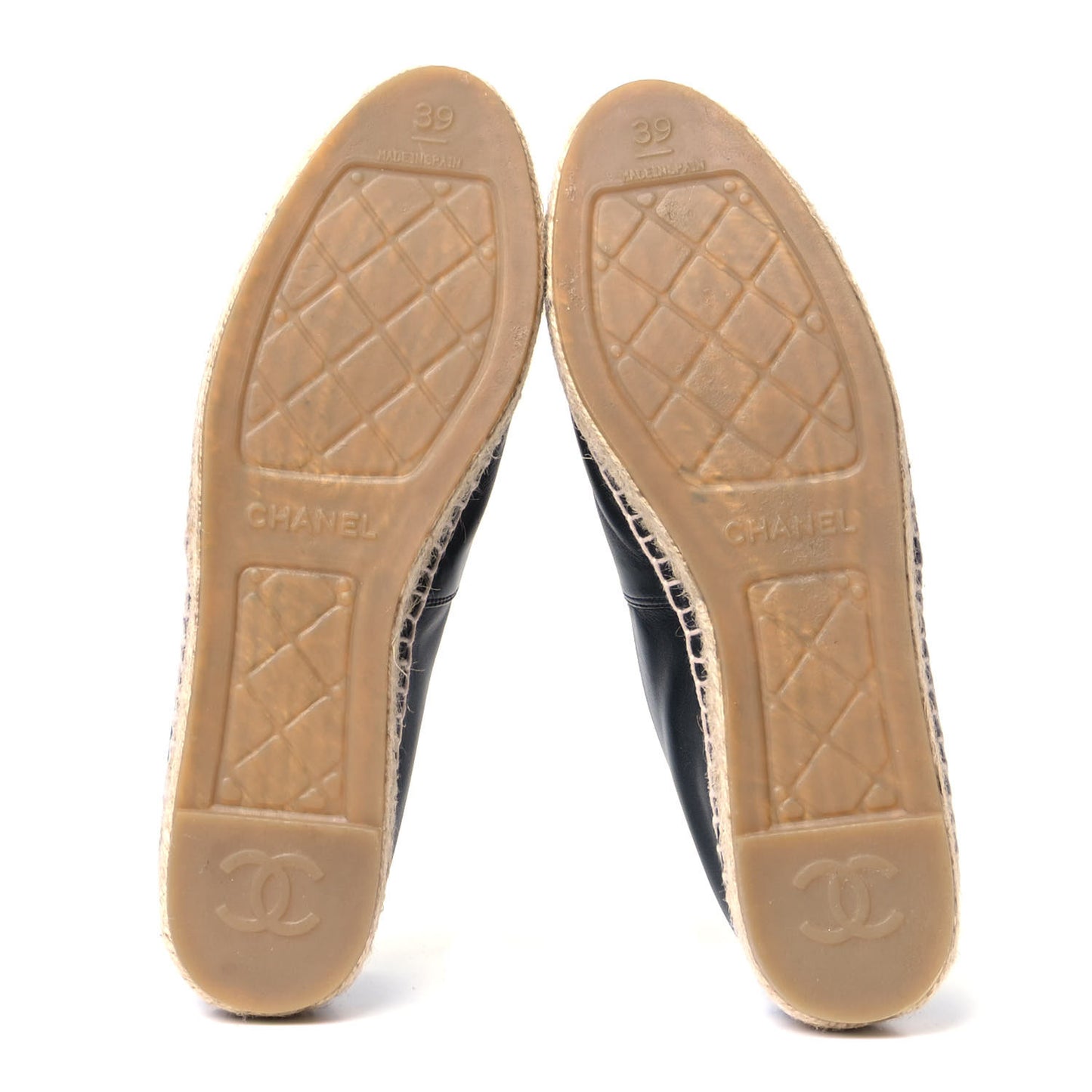 Lambskin CC Espadrilles 39 Black