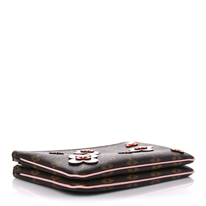 Louis Vuitton Monogram Blooming Flowers Double Zip Pochette 4 of 9