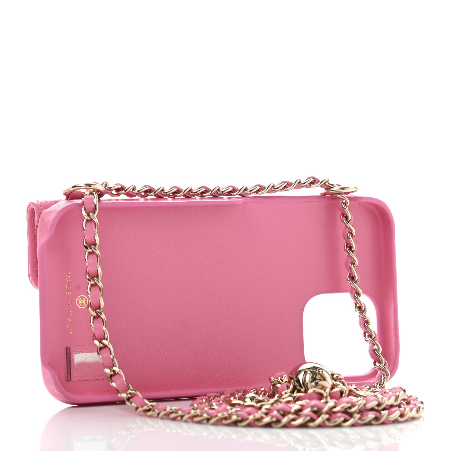 Chanel Lambskin Quilted iPhone XII Case With Chain Pink 3 of 11