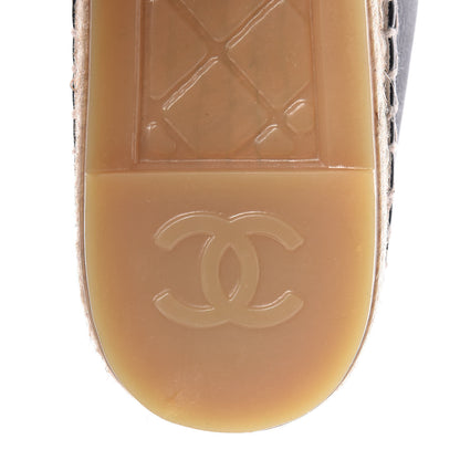 Chanel Lambskin CC Espadrilles 38 Black 8 of 11