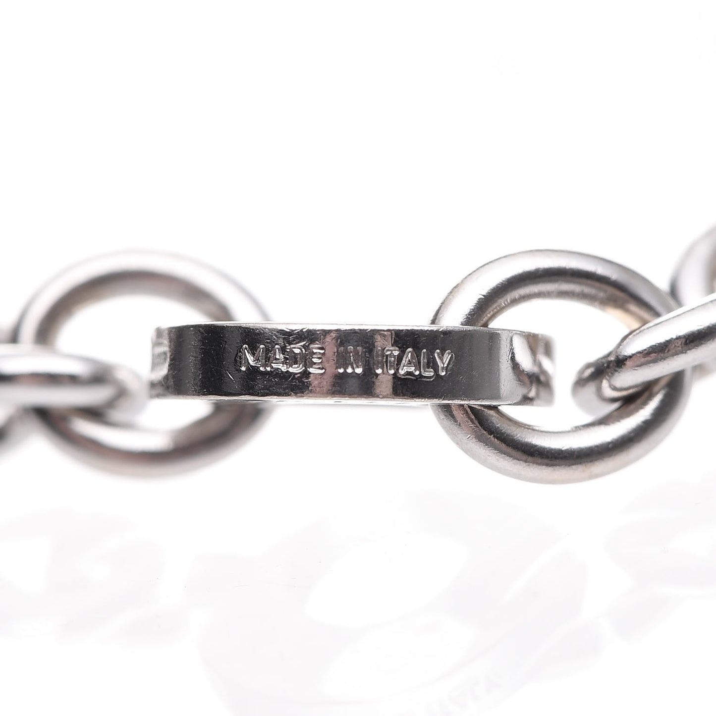 18K White Gold Link Bracelet