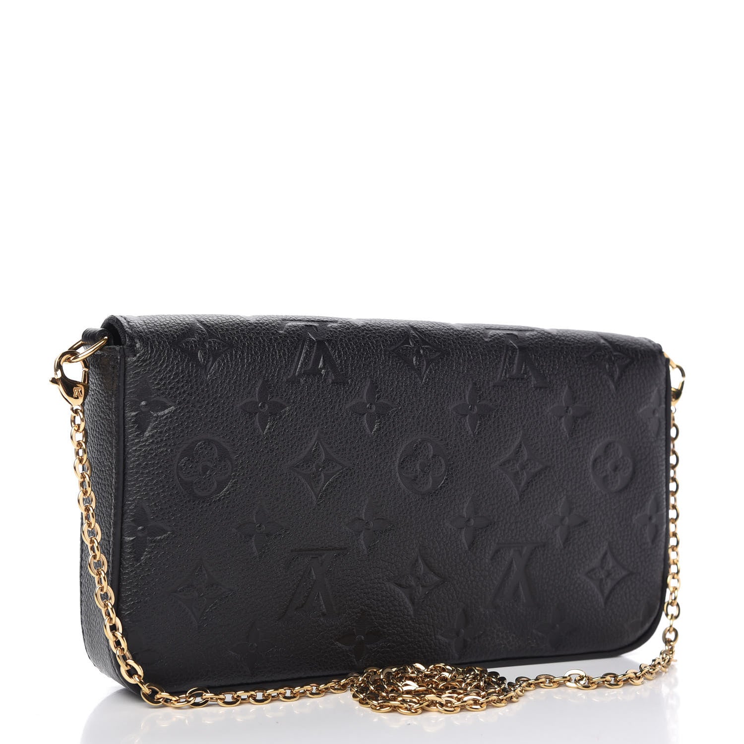 Louis Vuitton Empreinte Pochette Felicie Chain Wallet Black 3 of 12