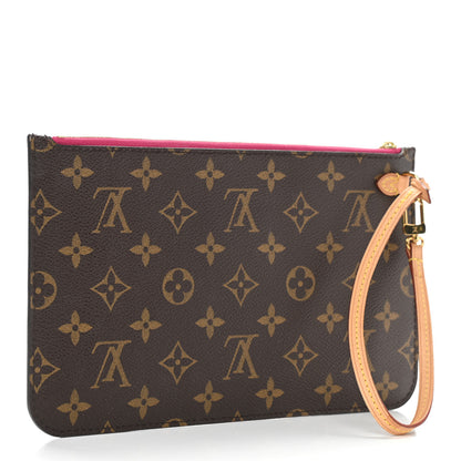 Louis Vuitton Monogram Neverfull MM GM Pochette Fuchsia 3 of 7