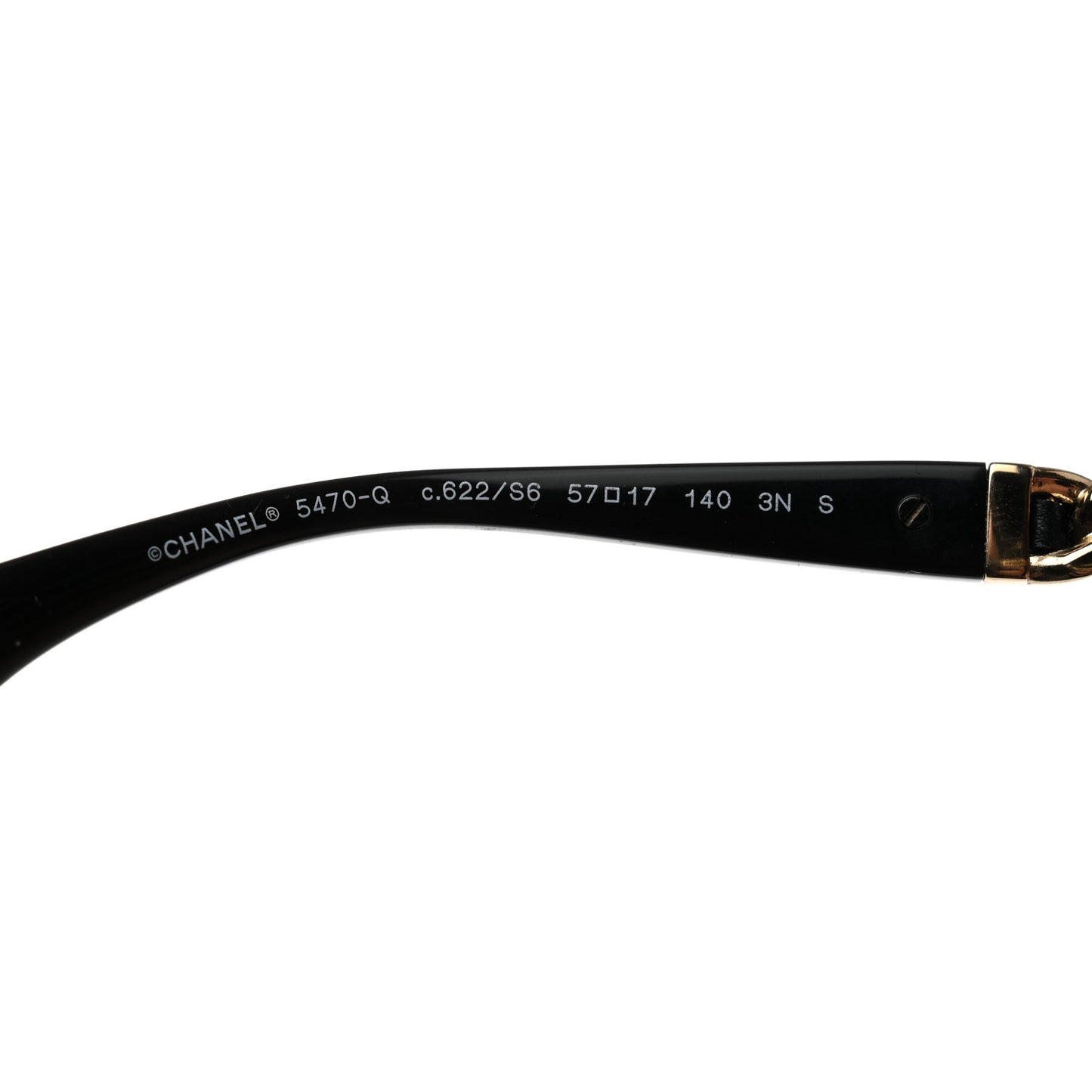 Acetate Chain Sunglasses 5470-Q-A Black