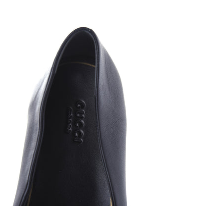 Gucci Calfskin Bayadere Bee Ballerina Flats 39 Black 9 of 12