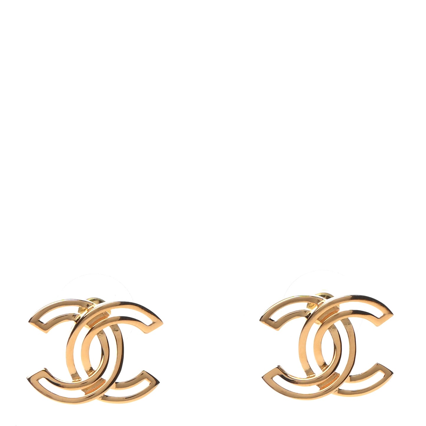 Metal Obazine CC Earrings Gold