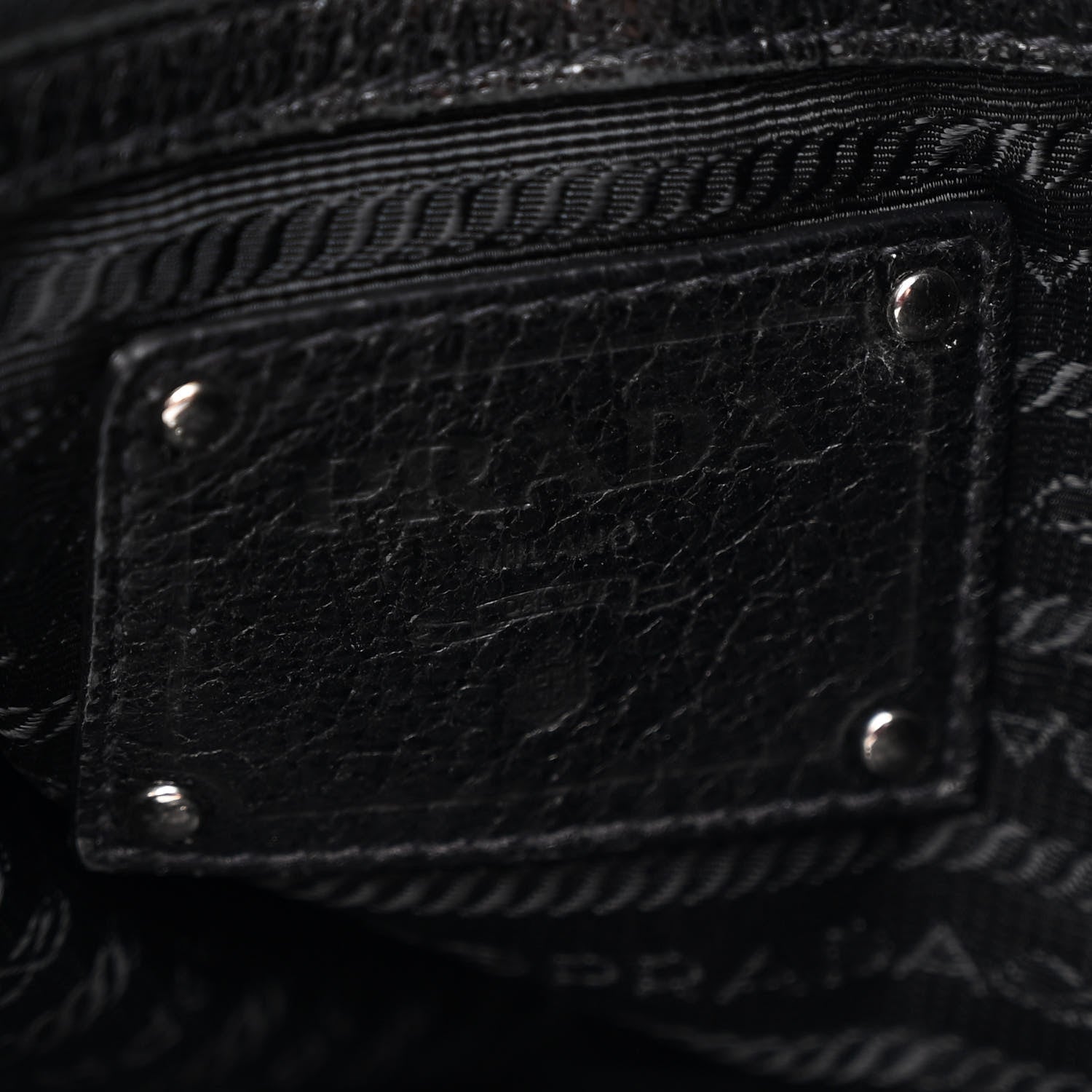 Prada Cervo Lux Side Zipper Tote Black 6 of 10