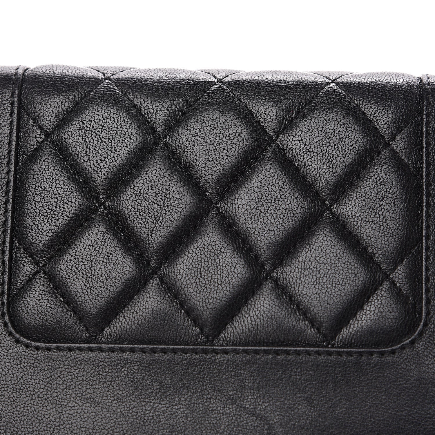 Chanel Sheepskin Quilted Mademoiselle Vintage Wallet On Chain WOC Black 14 of 15