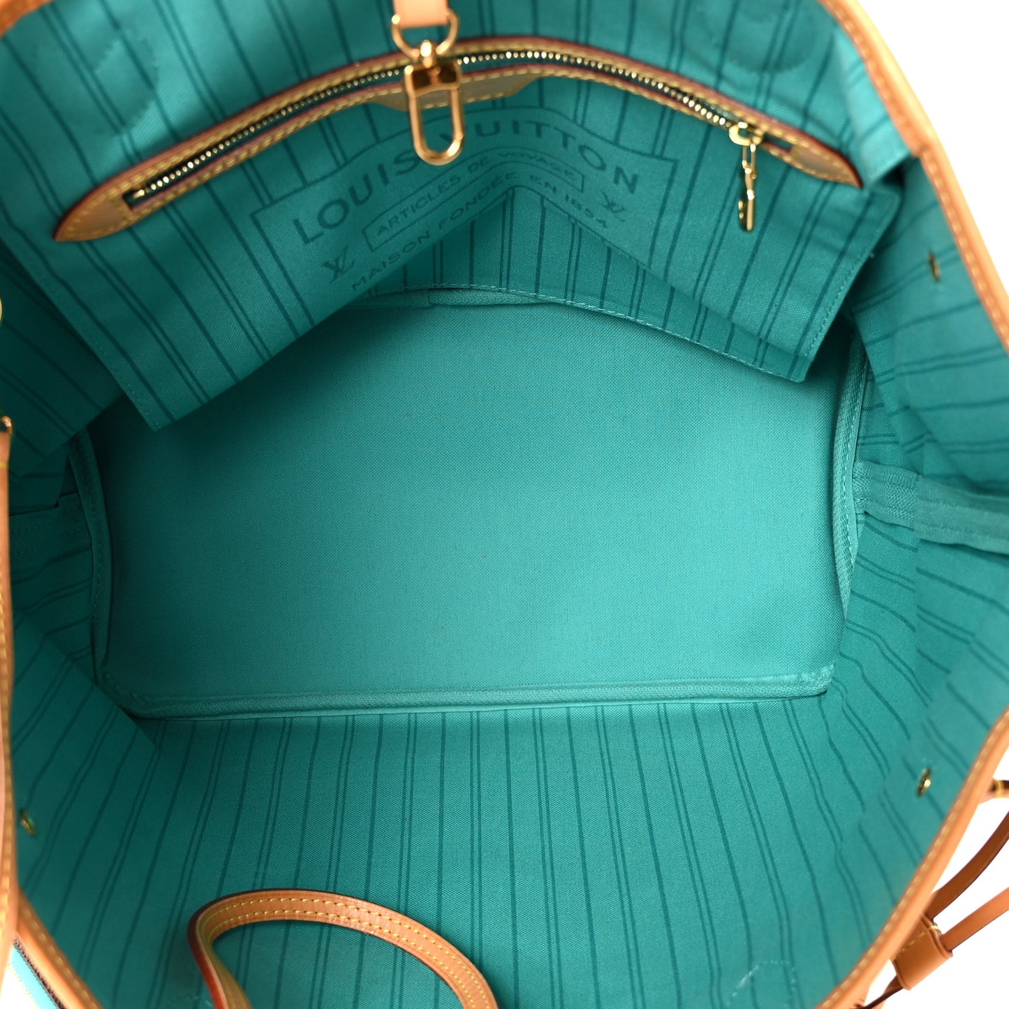 Monogram V Neverfull MM Turquoise