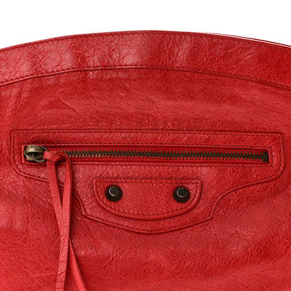 Balenciaga Agneau Classic Hardware Premier Clutch Rouge Coquelicot 9 of 11
