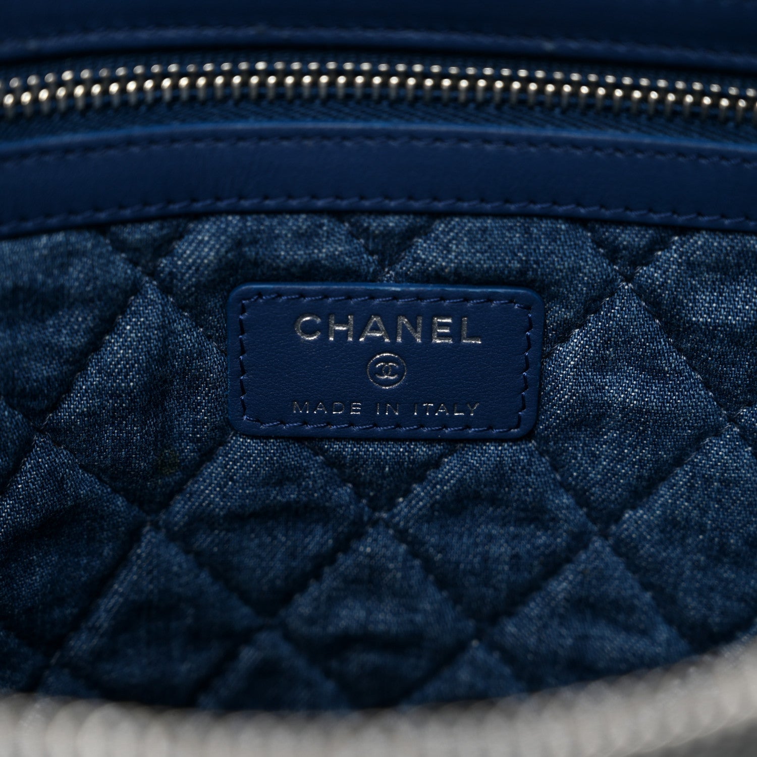 Chanel Denim Pocket Medium Cosmetic Case Blue 6 of 8