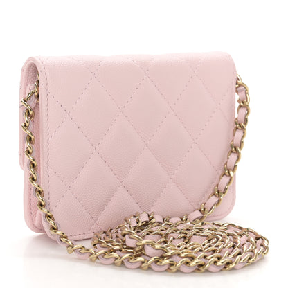 Chanel Caviar Quilted Mini Chain Bag Pink 3 of 12