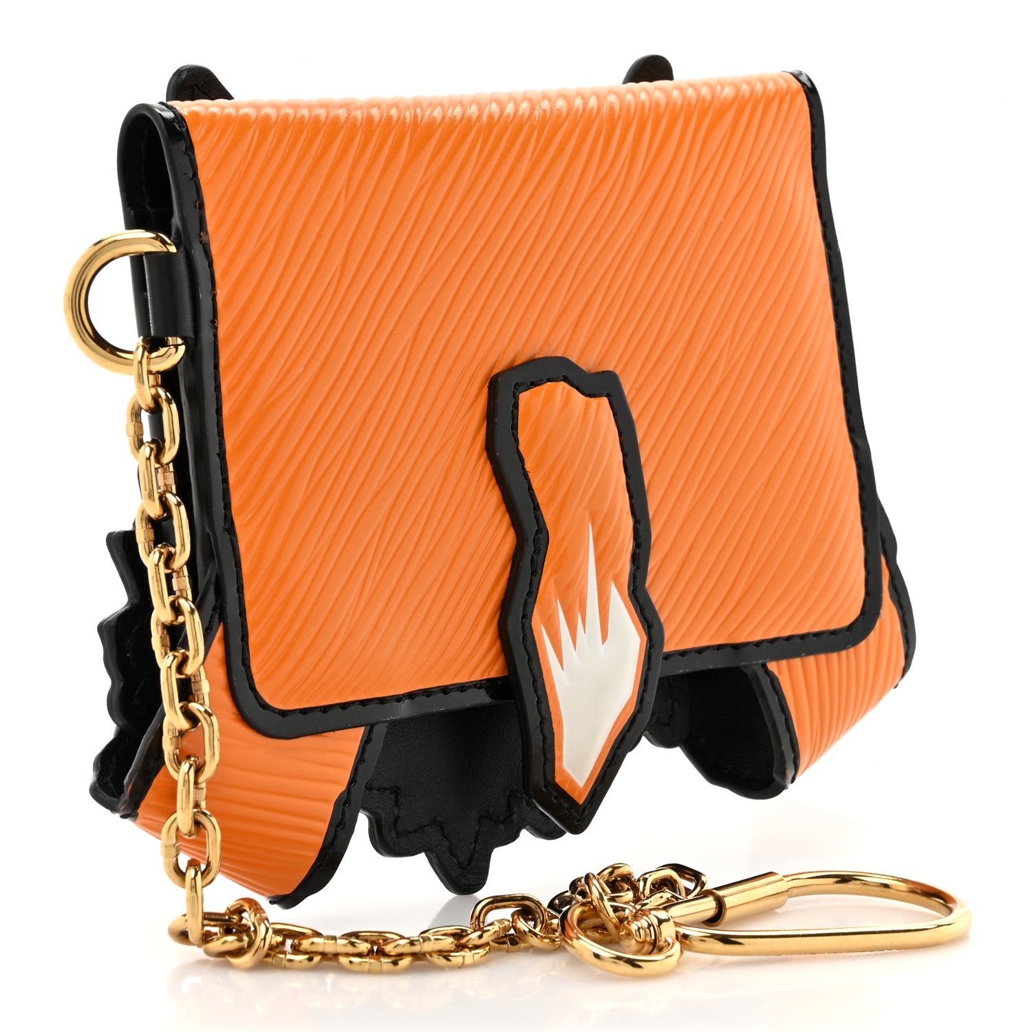 Louis Vuitton Epi Calfskin Grace Catogram Cat Card Holder Orange 3 of 12