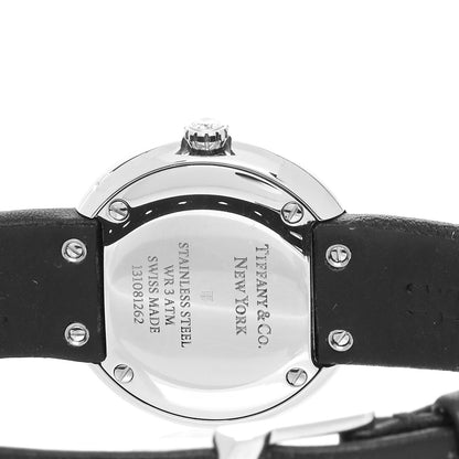 Tiffany Stainless Steel Calfskin Diamond Bezel 24mm Atlas 2-Hand Quartz Watch Tiffany Blue 4 of 5