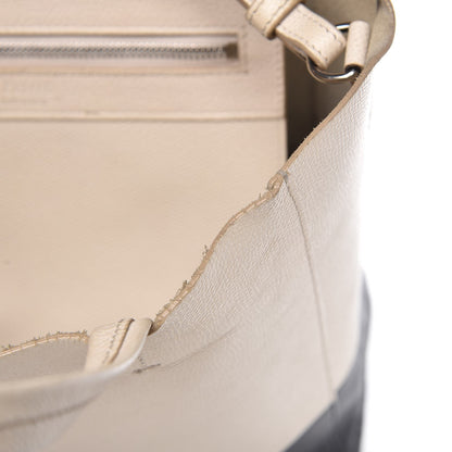 Celine Grained Calfskin Small Vertical Bi-Cabas Cream Black 10 of 15