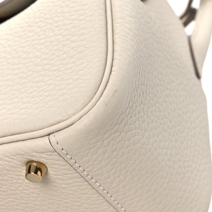 Hermes Taurillon Clemence Mini Lindy 20  Beton 11 of 11