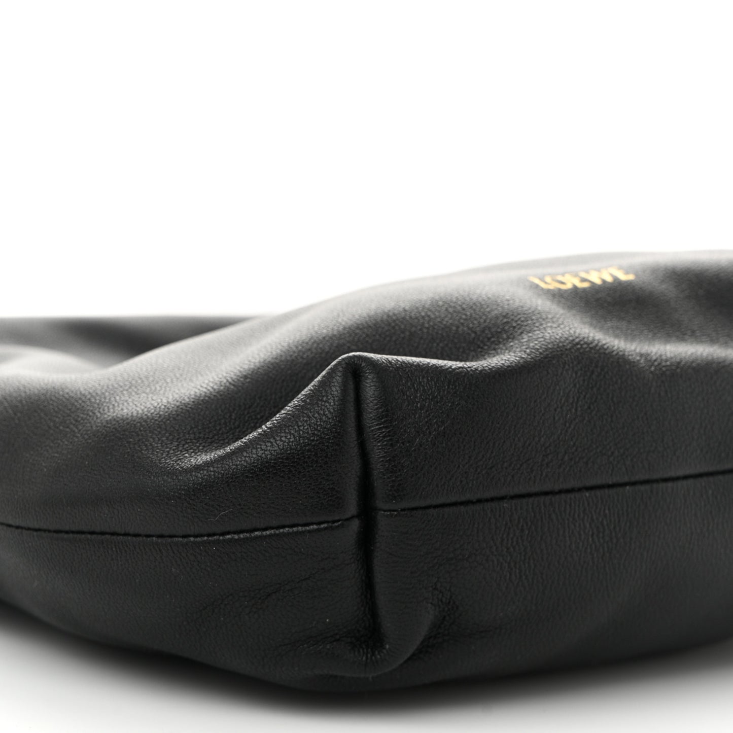 Mellow Nappa Donut Chain Mini Flamenco Knot Clutch Black
