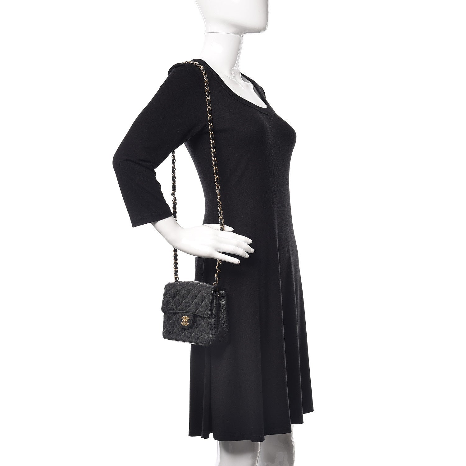 Chanel Caviar Quilted Mini Square Flap Black 2 of 15
