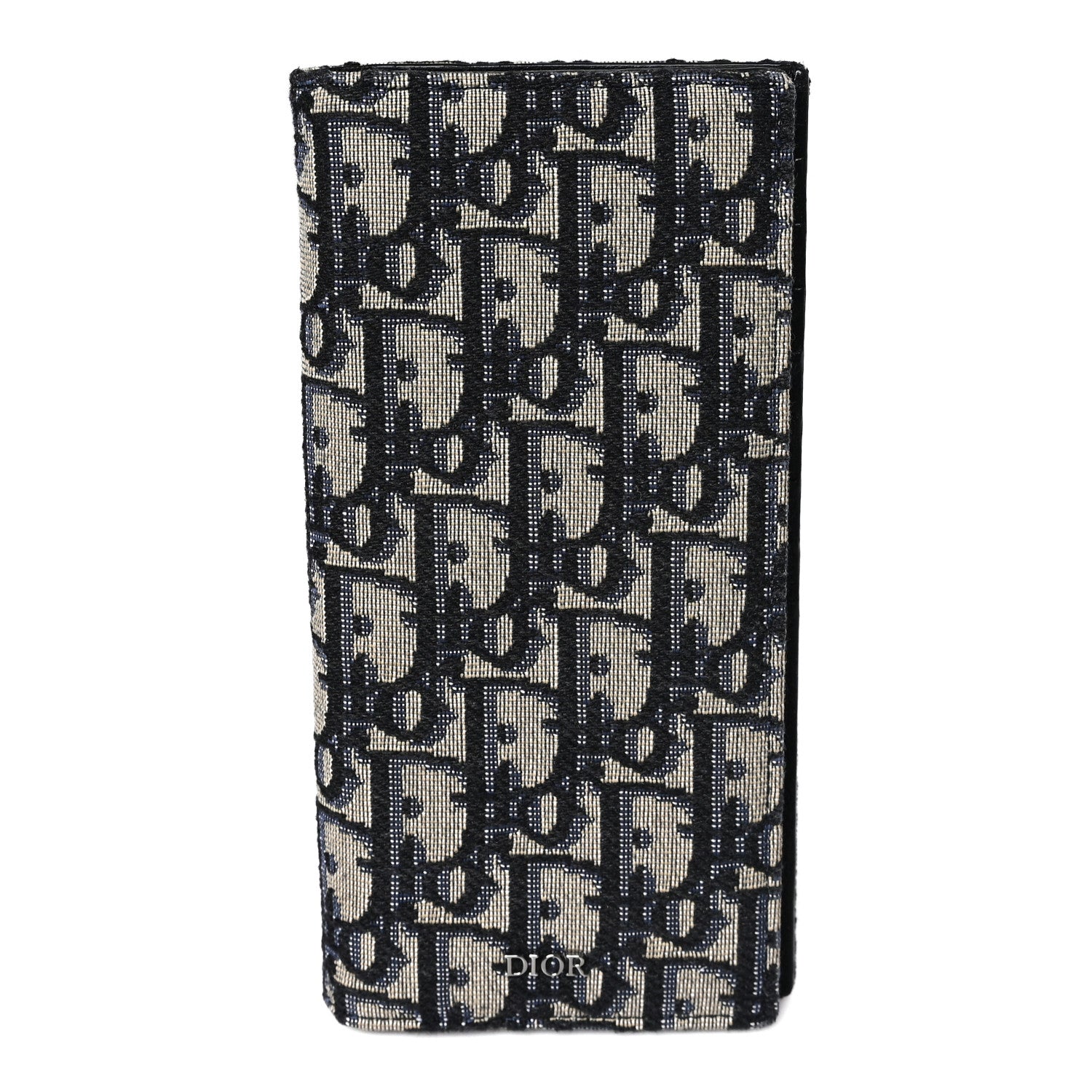 Christian Dior Oblique Long Vertical Wallet Blue Multicolor 1 of 8