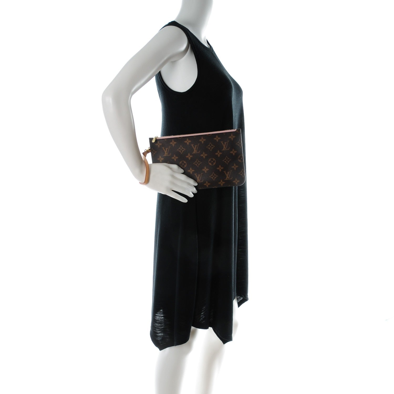 Louis Vuitton Monogram Neverfull MM GM Pochette Rose Ballerine 2 of 7