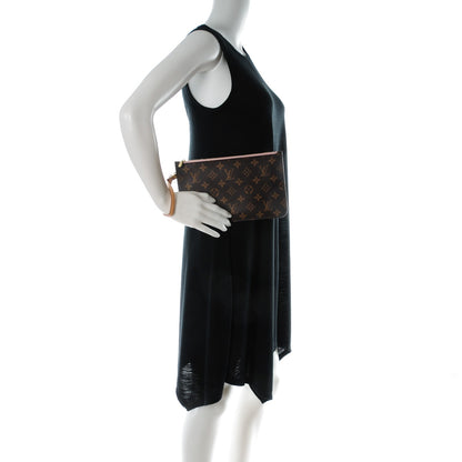 Louis Vuitton Monogram Neverfull MM GM Pochette Rose Ballerine 2 of 7