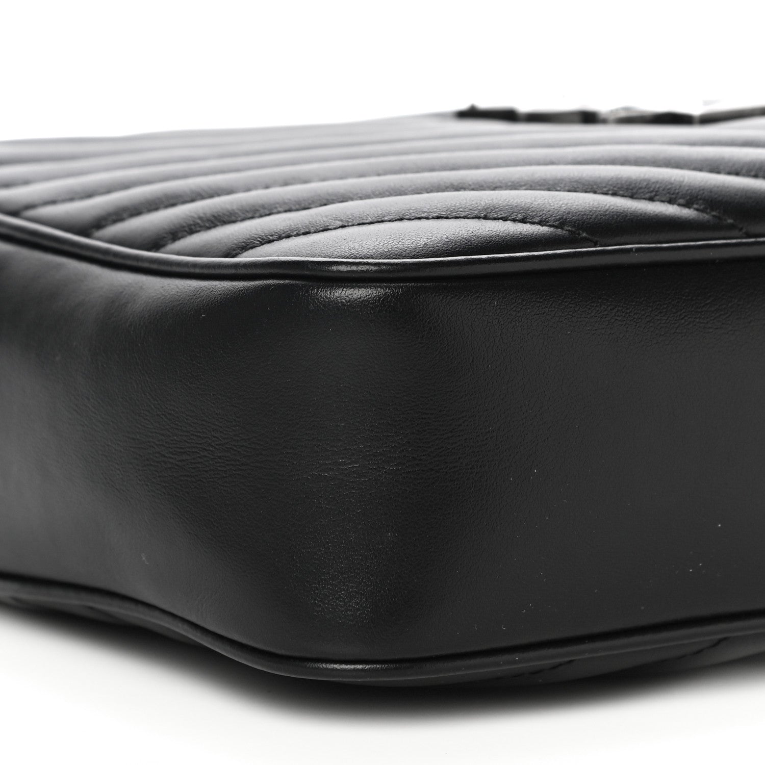 Saint Laurent Calfskin Matelasse Monogram Lou Camera Bag Black 8 of 9