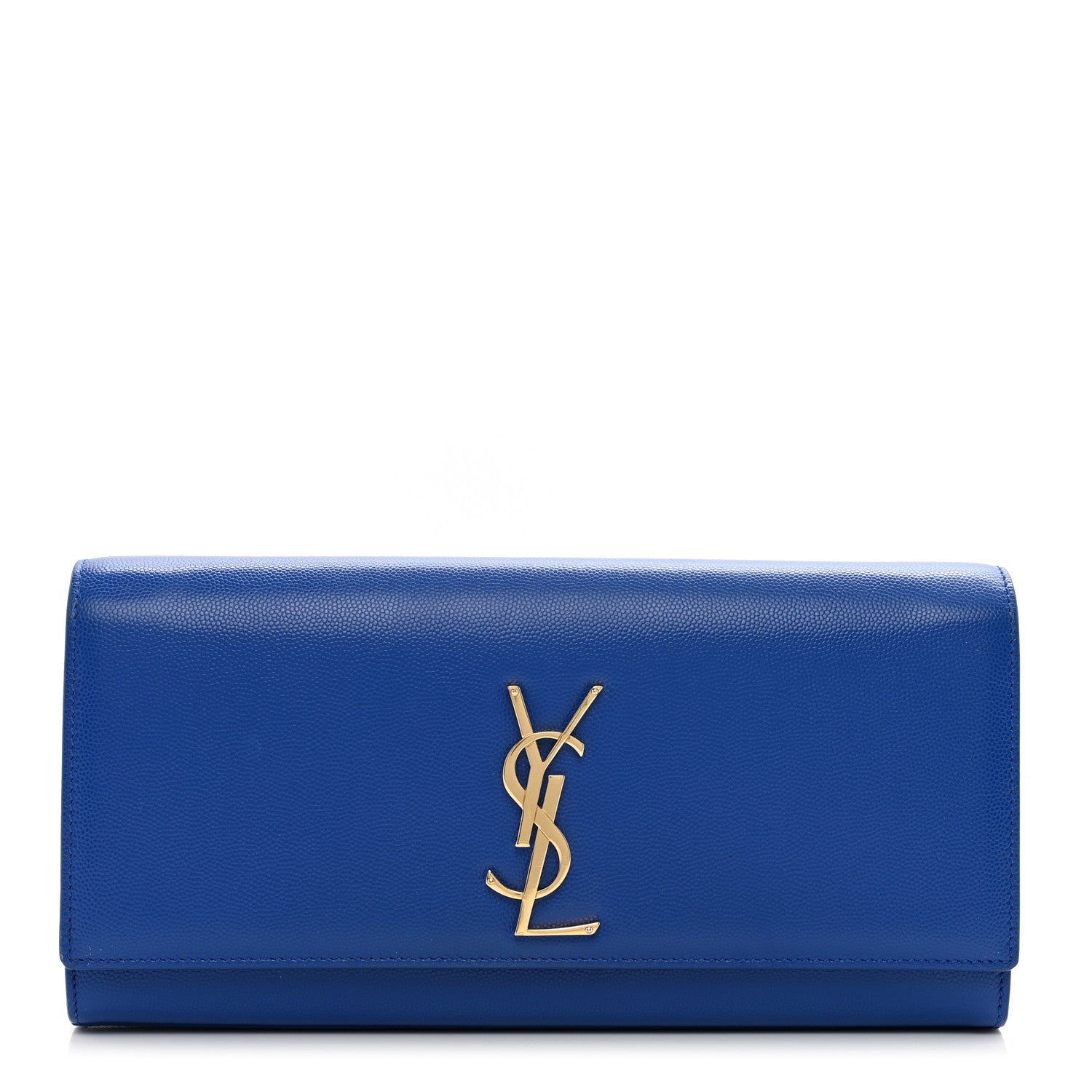 Saint Laurent Grain De Poudre Classic Monogram Cassandre Clutch Blue Majorelle 1 of 9