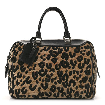 Louis Vuitton Jacquard Velvet Leopard Print Stephen Sprouse Speedy 1 of 9