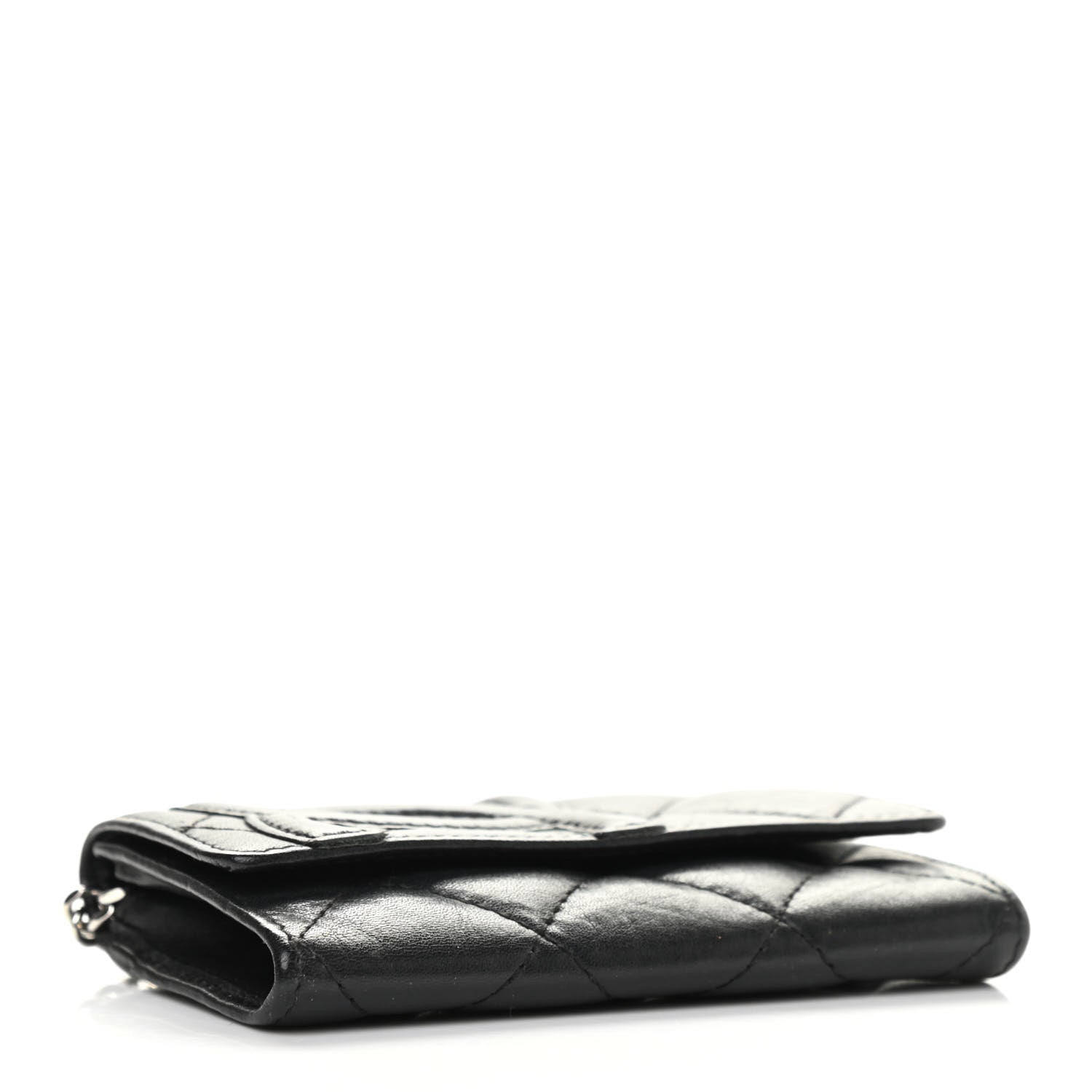 Chanel Calfskin Quilted Cambon Key Holder Case Black 4 of 8