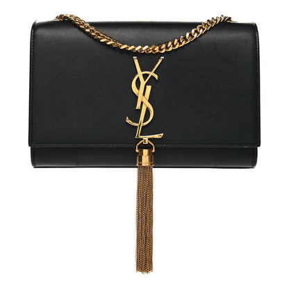 Saint Laurent Calfskin Small Classic Monogram Kate Tassel Satchel Black 1 of 12
