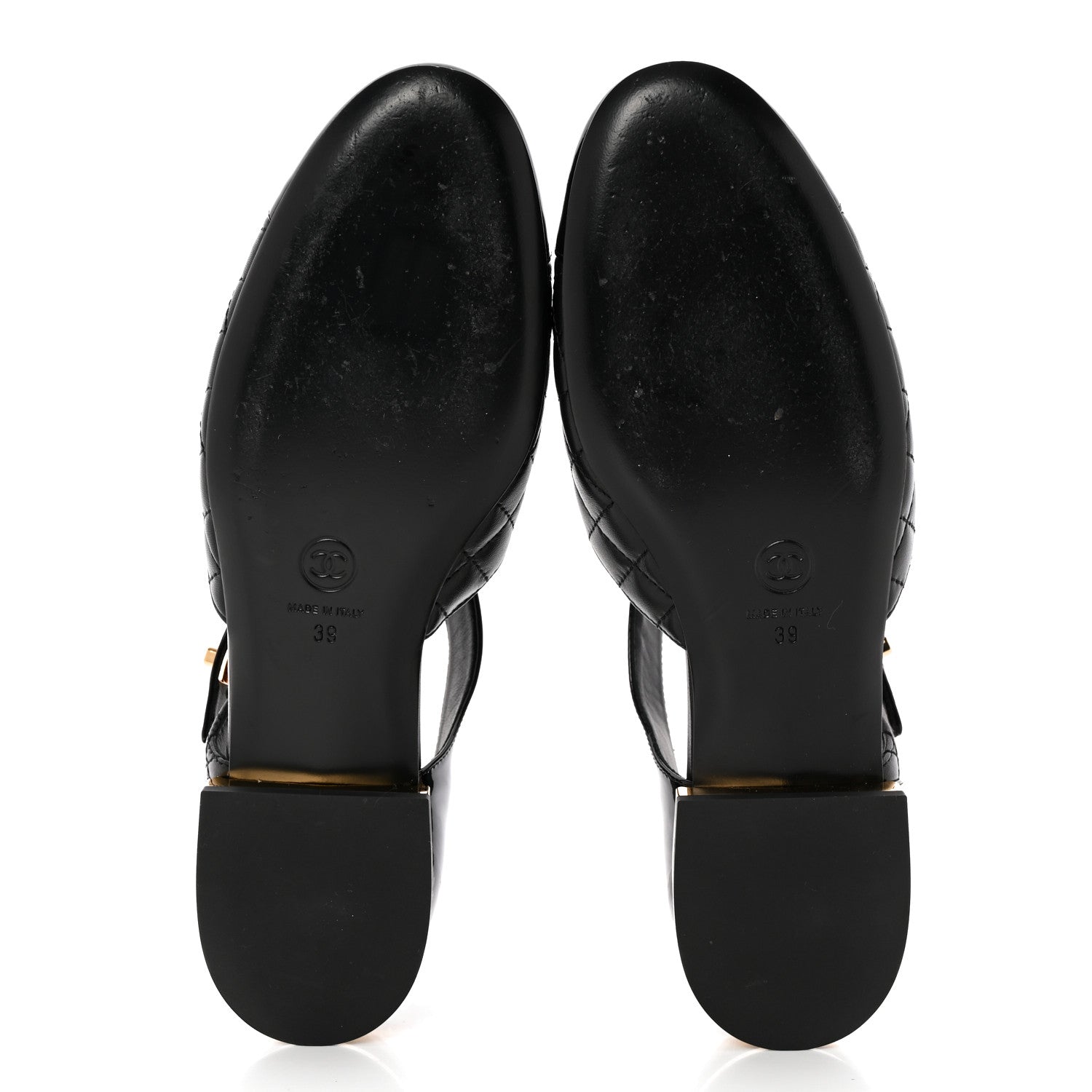 Chanel Patent Lambskin Quilted Cap Toe Ballerina Flats 39 Black 5 of 11