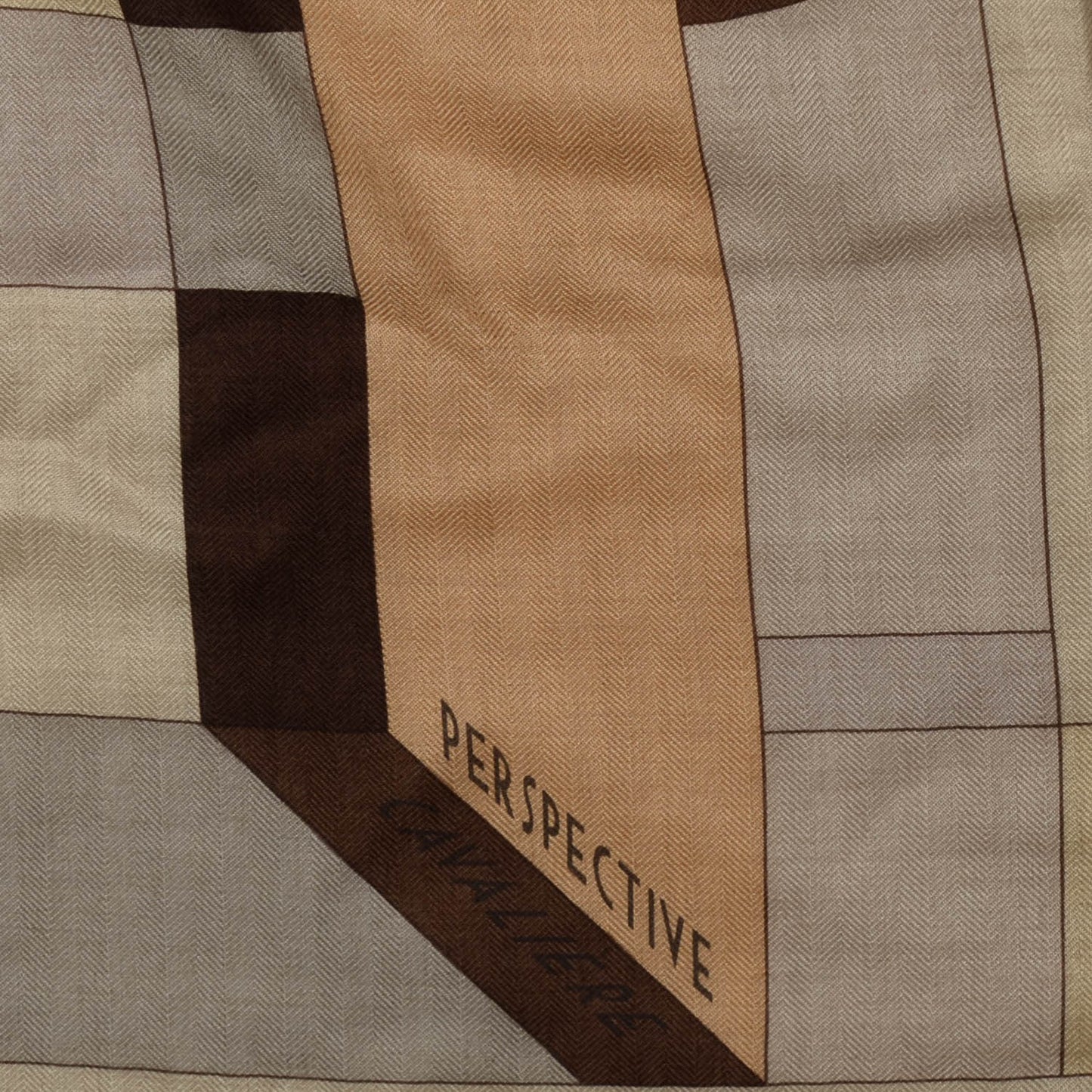 Cashmere Silk Perspective Cavaliere 140 Shawl Beige Caramel Brun
