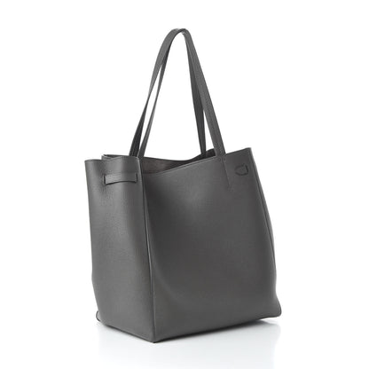 Celine Soft Grained Calfskin Small Belt Cabas Phantom Grey 3 of 9