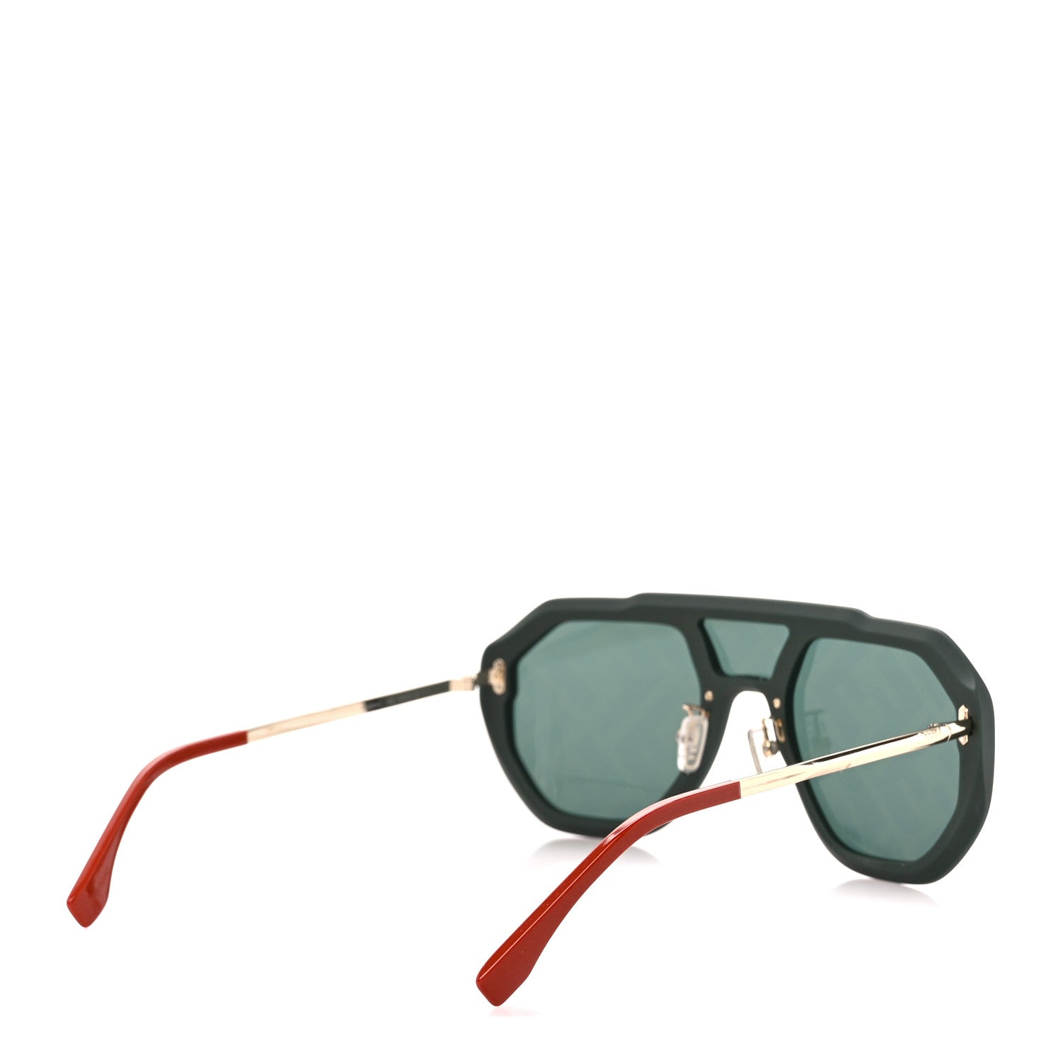 Fendi Acetate FF Aviator Sunglasses FE40006U Black Red 4 of 9