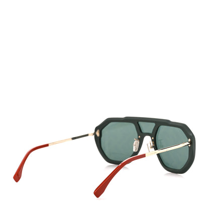 Fendi Acetate FF Aviator Sunglasses FE40006U Black Red 4 of 9