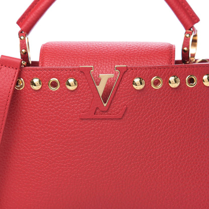 Louis Vuitton Taurillon Studded Capucines BB Rubis 8 of 8