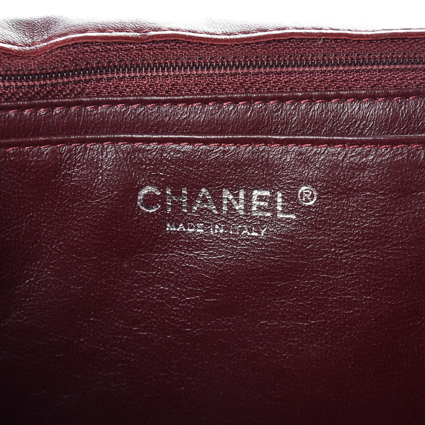Lambskin Quilted Jumbo Single Flap Dark Red