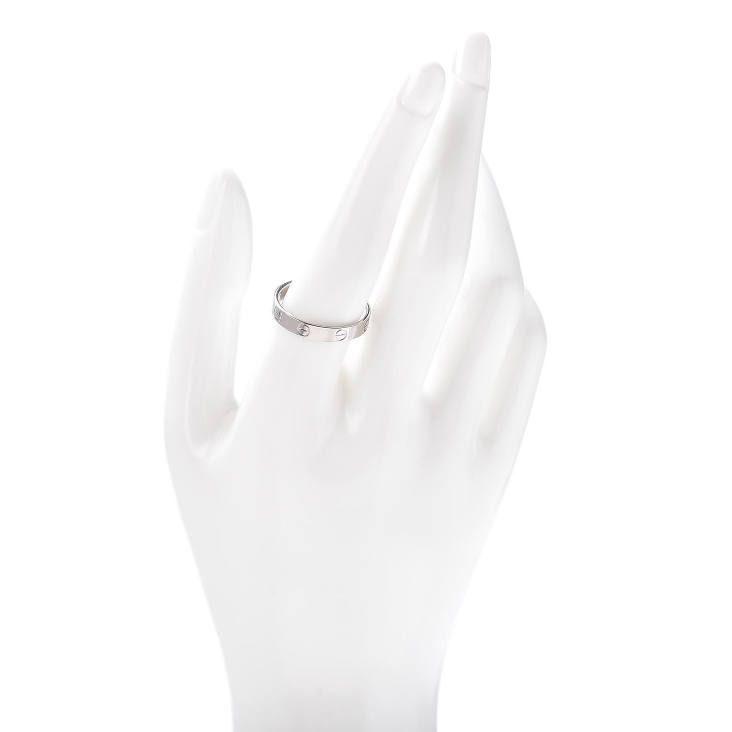 18K White Gold 4mm LOVE Wedding Band Ring 60 9