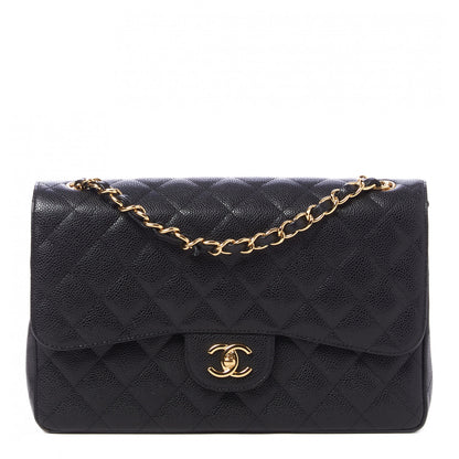 Chanel Caviar Quilted Jumbo Double Flap Black 1 of 10