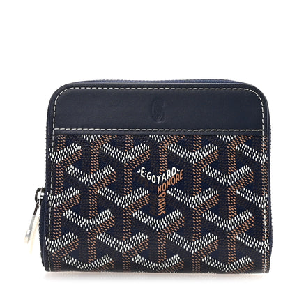 Goyard Goyardine Matignon PM Wallet Navy 1 of 8