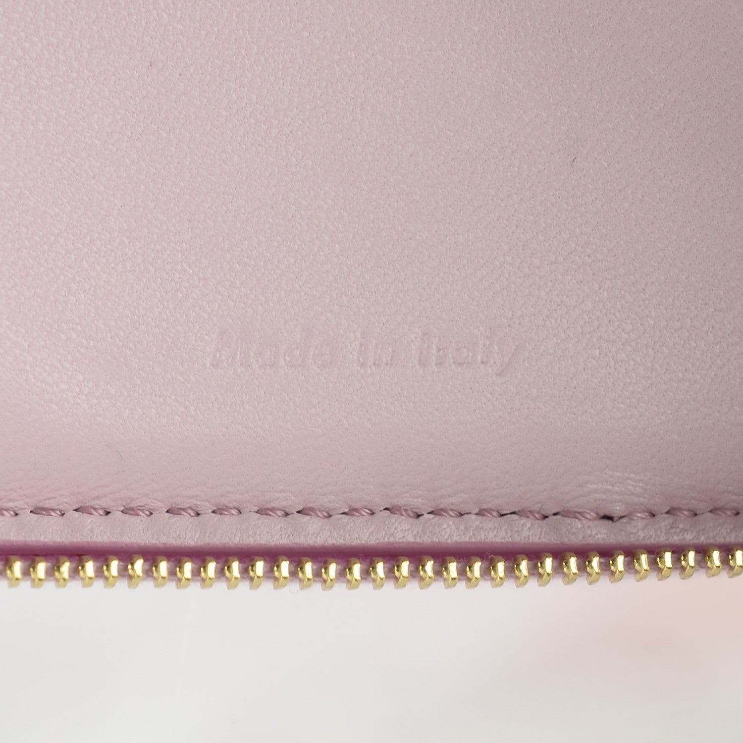 Celine Lambskin Zip Around Compact Wallet Pink Burnt Orange 9 of 10