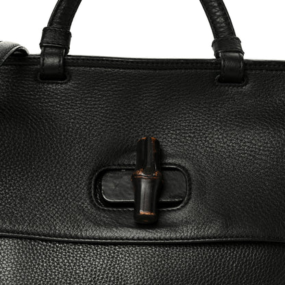 Gucci Cellarius Calfskin Bamboo Daily Top Handle Bag Black 8 of 10