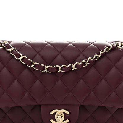 Chanel Lambskin Quilted Medium Double Flap Burgundy 8 of 13