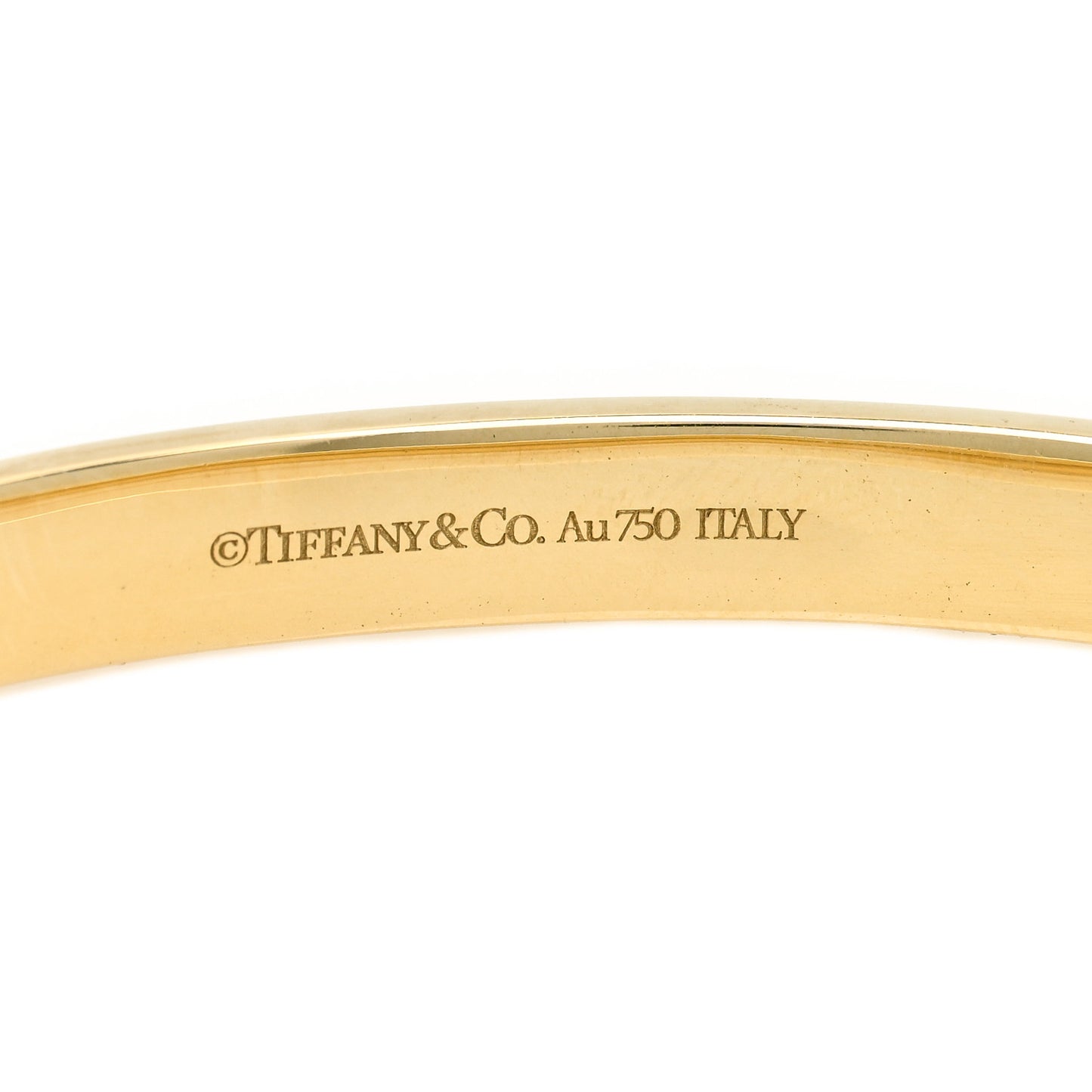 18K Yellow Gold Narrow Atlas X Closed Hinged Bangle Bracelet