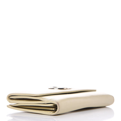 Gucci Calfskin Suede Britt Continental Flap Wallet Ivory 4 of 12