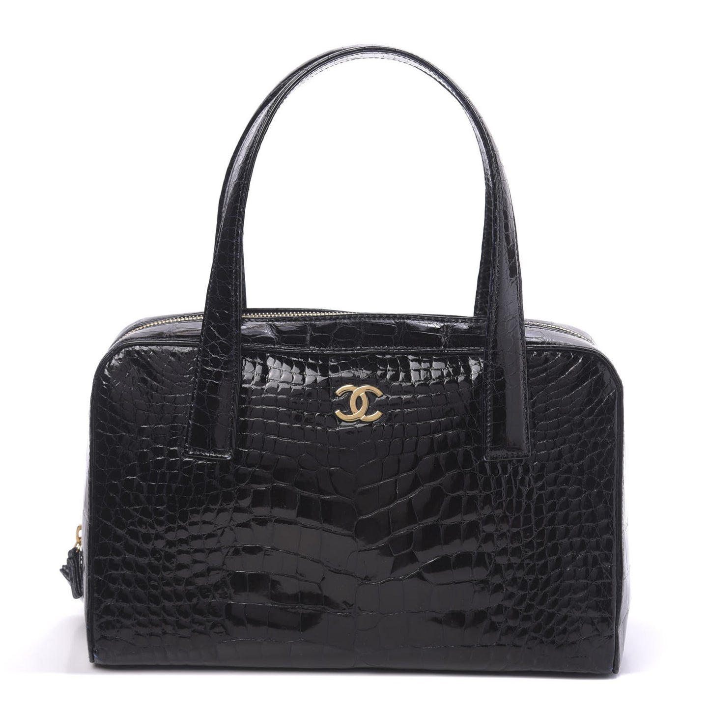 Alligator Bowler Bag Black