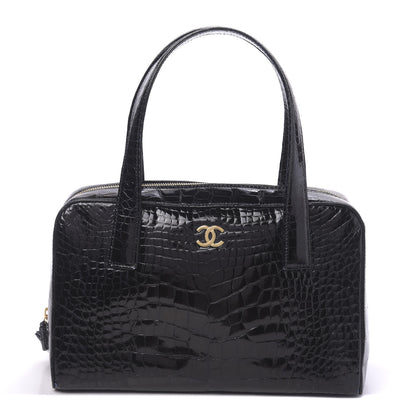 Chanel Alligator Bowler Bag Black 1 of 11