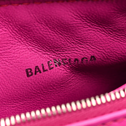 Balenciaga Nappa Calfskin Quilted XS Touch B Camera Shoulder Bag Fuchsia 6 of 8
